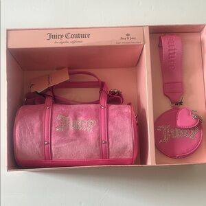 Juicy Couture Vibrant Pink Travel Bag Set